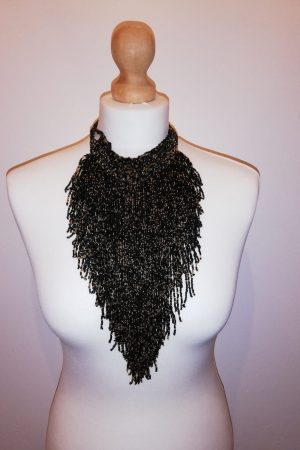 Collier en perles Noir 1