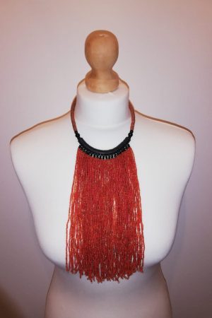 Collier en perles Rouge 1