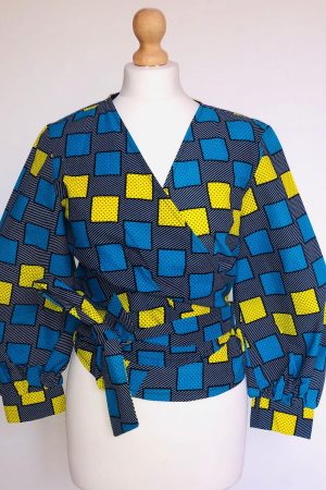 Haut Wax Bleu Femme