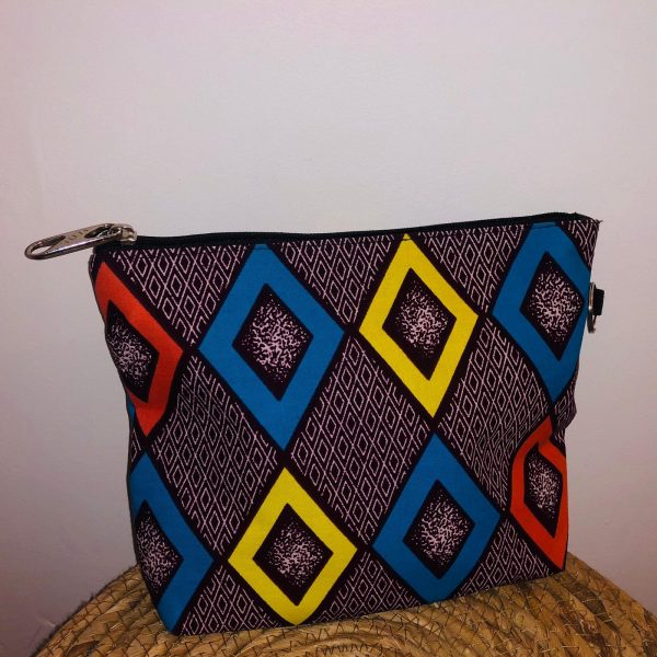 Pochette carré en wax 1