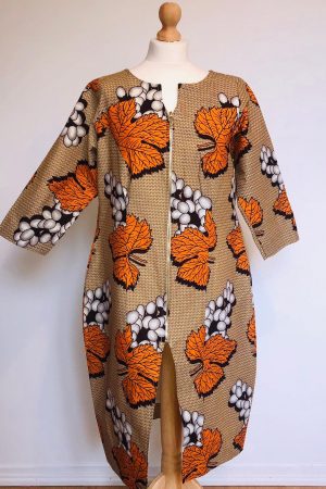 Robe - Chemise Wax Marron Orange 1