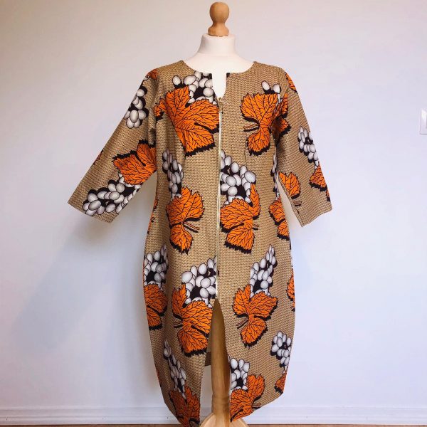 Robe - Chemise Wax Marron Orange 1