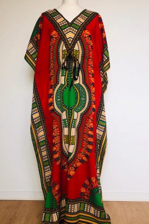 Robe imprimée rouge