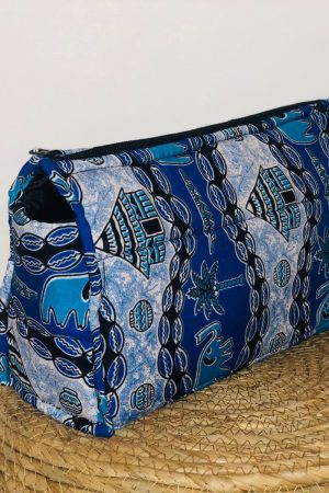 Trousse de toilette en tissu africain 1