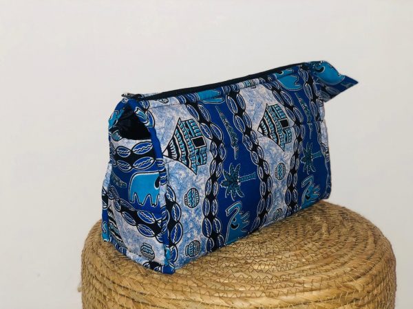 Trousse de toilette en tissu africain 1