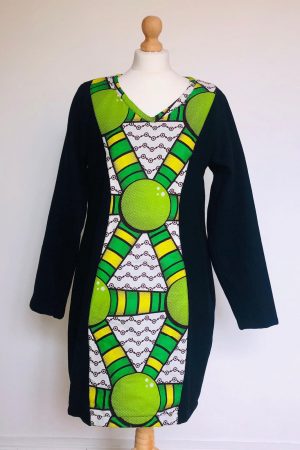 Veste Wax Vert Blanc Femme