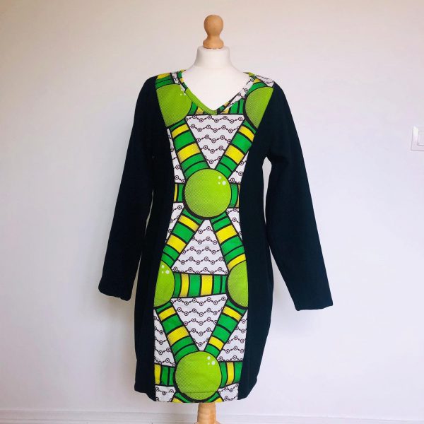 Veste Wax Vert Blanc Femme